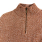Men's Funnel Neck Jumper UKM Women's Mid Brown Knitted Sweater
