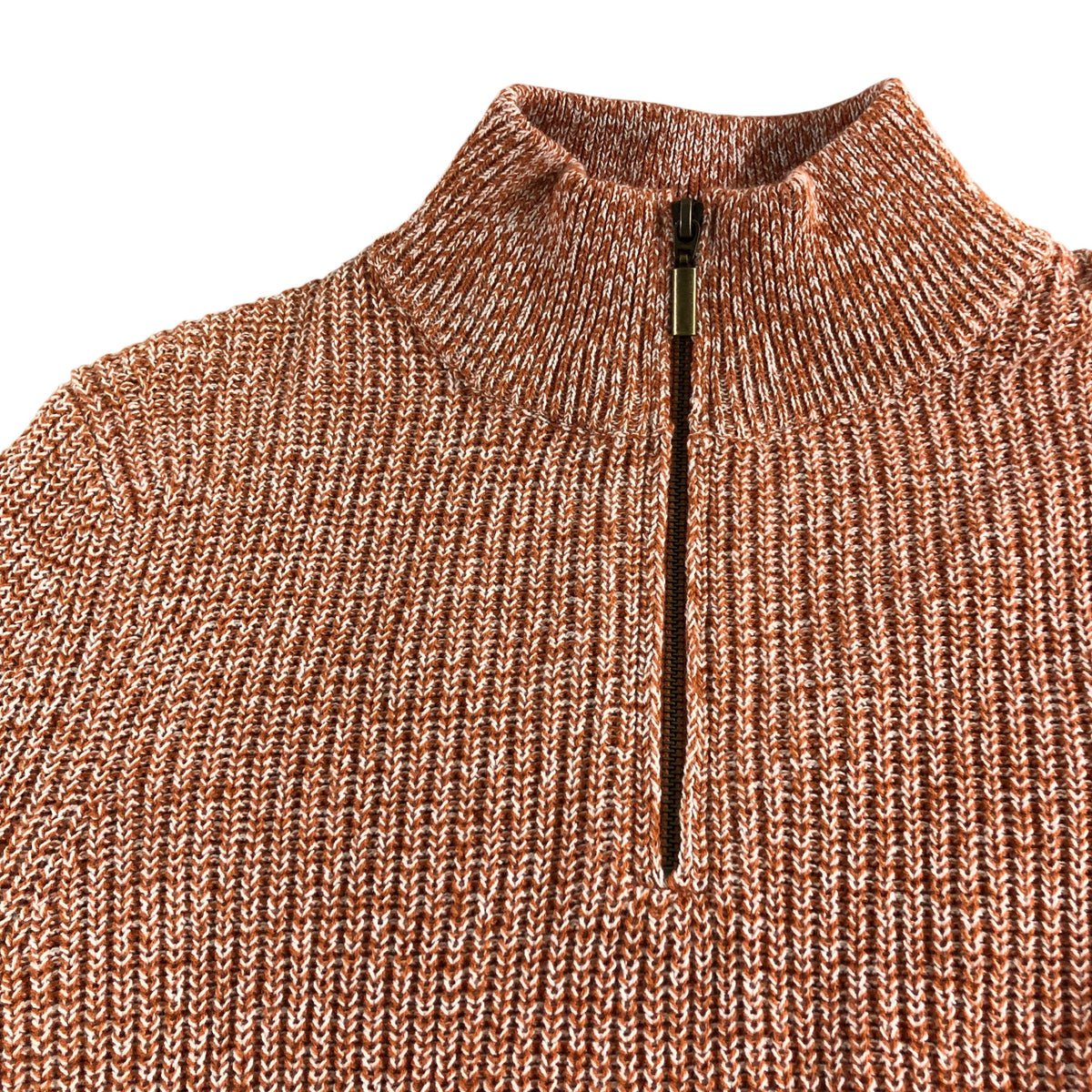 Men's Funnel Neck Jumper UKM Women's Mid Brown Knitted Sweater