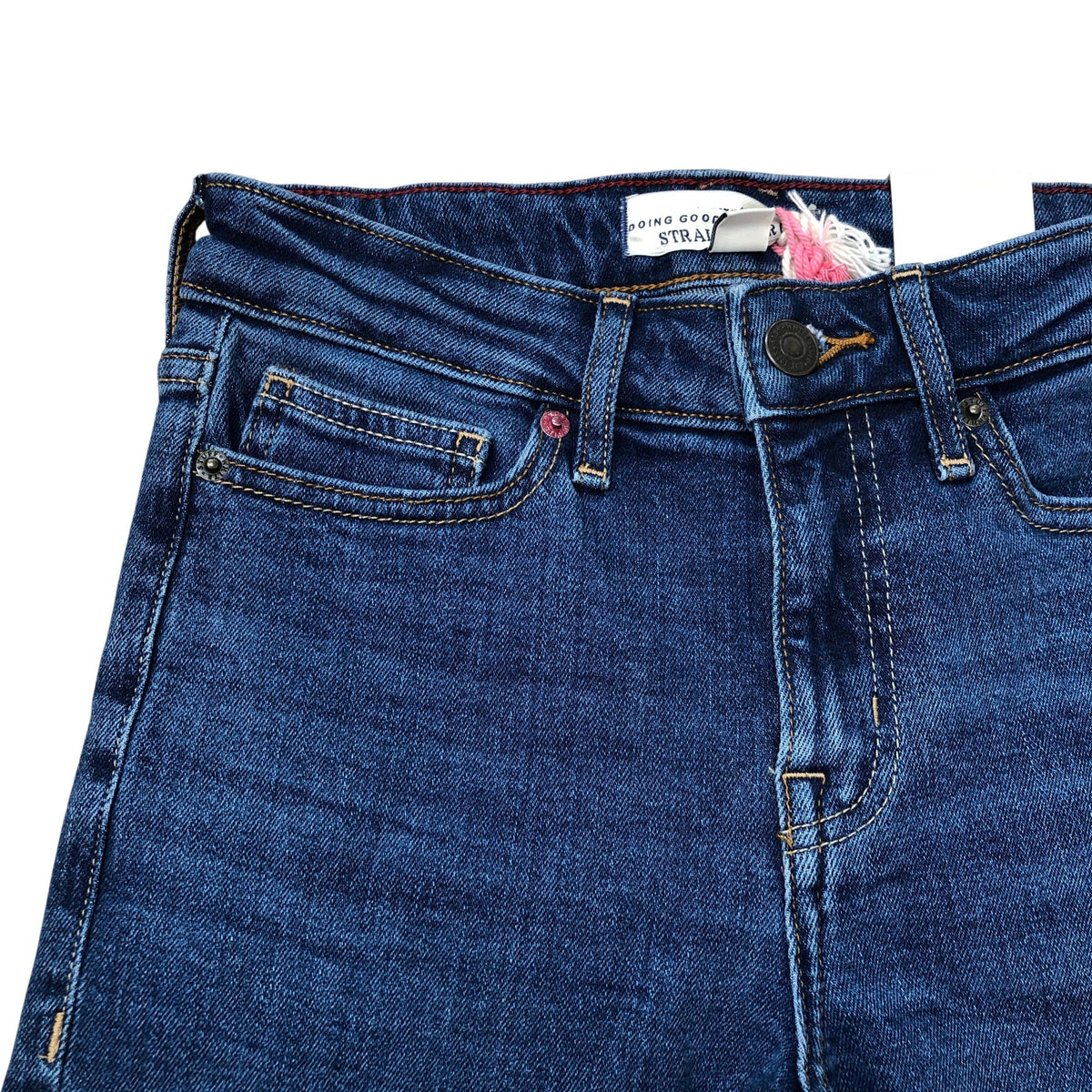 Brooke Straight Crop Jeans Mid Denim Blue Size 6