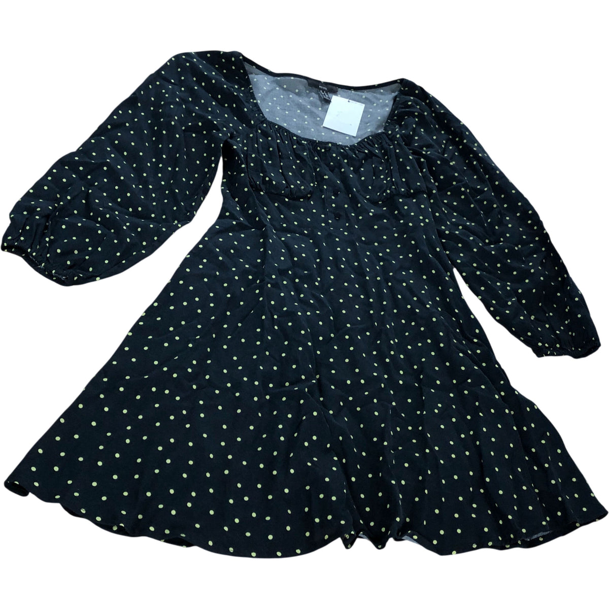 Polka Dot Mini Dress UK6 Women's Petite Black