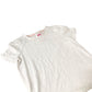 Women's White Top Size Soft Cotton Short Sleeve Ruffled Hem UK12