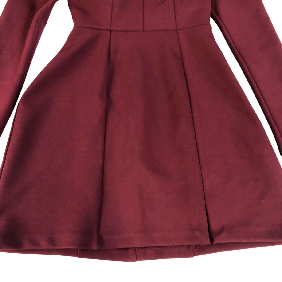 River Island Long Sleeve Dress Women's Burgundy Bodycon Party Dress