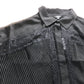 River Island UK16 Women's Black Lace Sheer Pleated Detail Blouse Long Sleeve