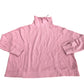 Women's Pink Cotton Jumper Size Uk14 High Neck Casual Sweater