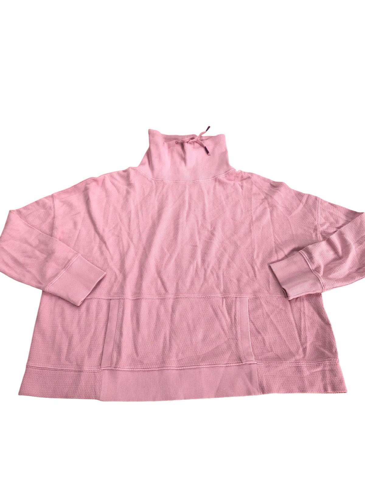 Women's Pink Cotton Jumper Size Uk14 High Neck Casual Sweater