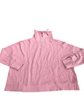 Women's Pink Cotton Jumper Size Uk14 High Neck Casual Sweater
