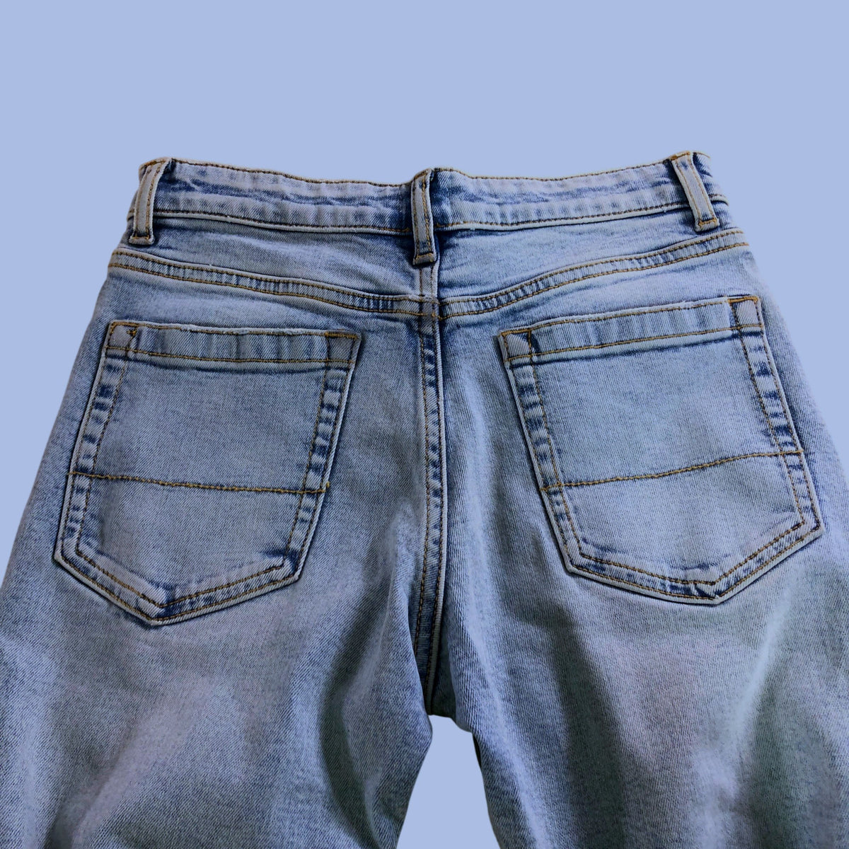 River Island 7-8 Years Girls Ripped Denim Jeans Light Wash