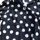 Baukjen Polka Dot Blouse Size 10 Women's Black White Ruffled Collar Chic