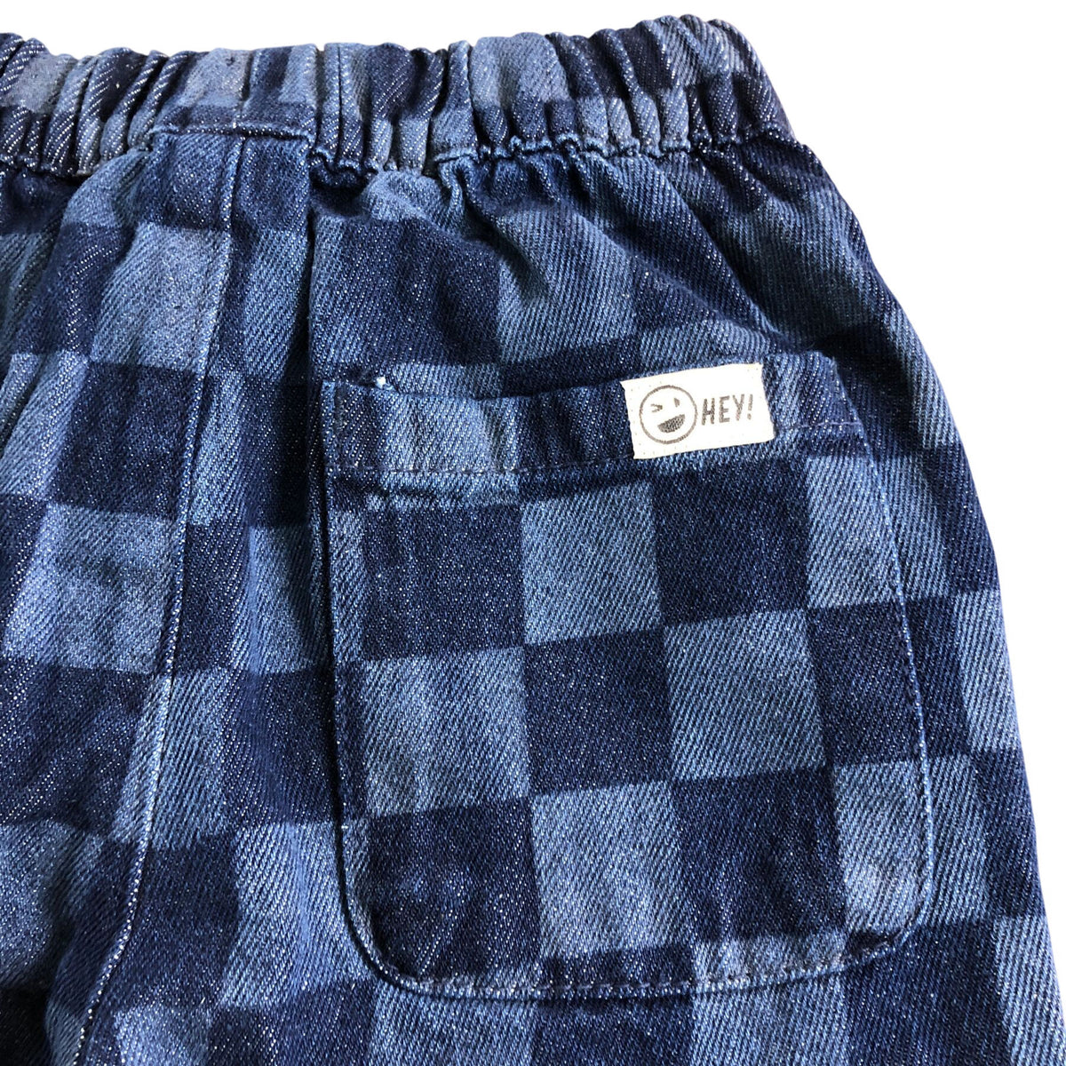 Blue Check Trousers 1-2 Years Boys Cotton