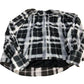 Blouse Size 10 Women's Black White Check Pattern Long Sleeve Top