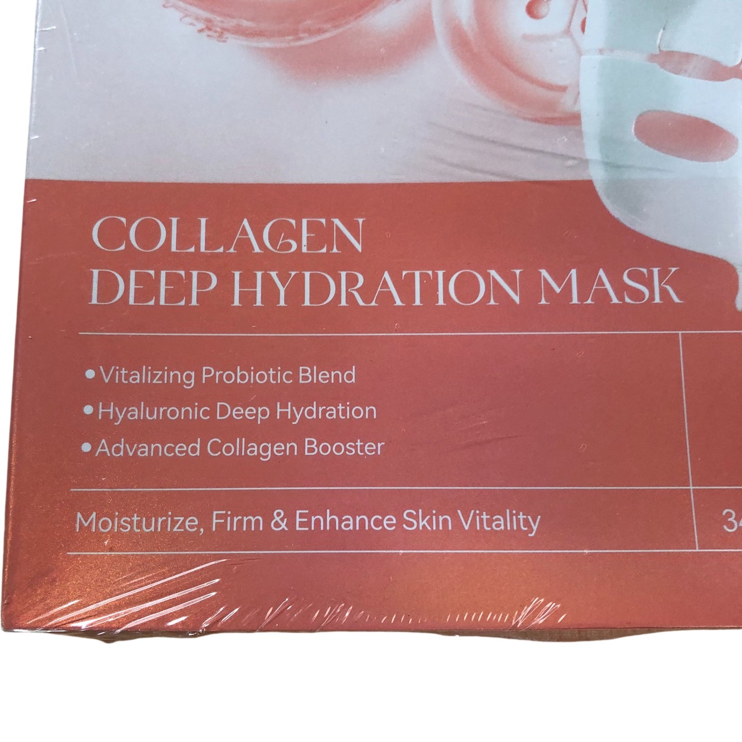 Collagen Deep Hydration Mask 34g Pack of 4 Hydrating Anti Ageing Facial Masks