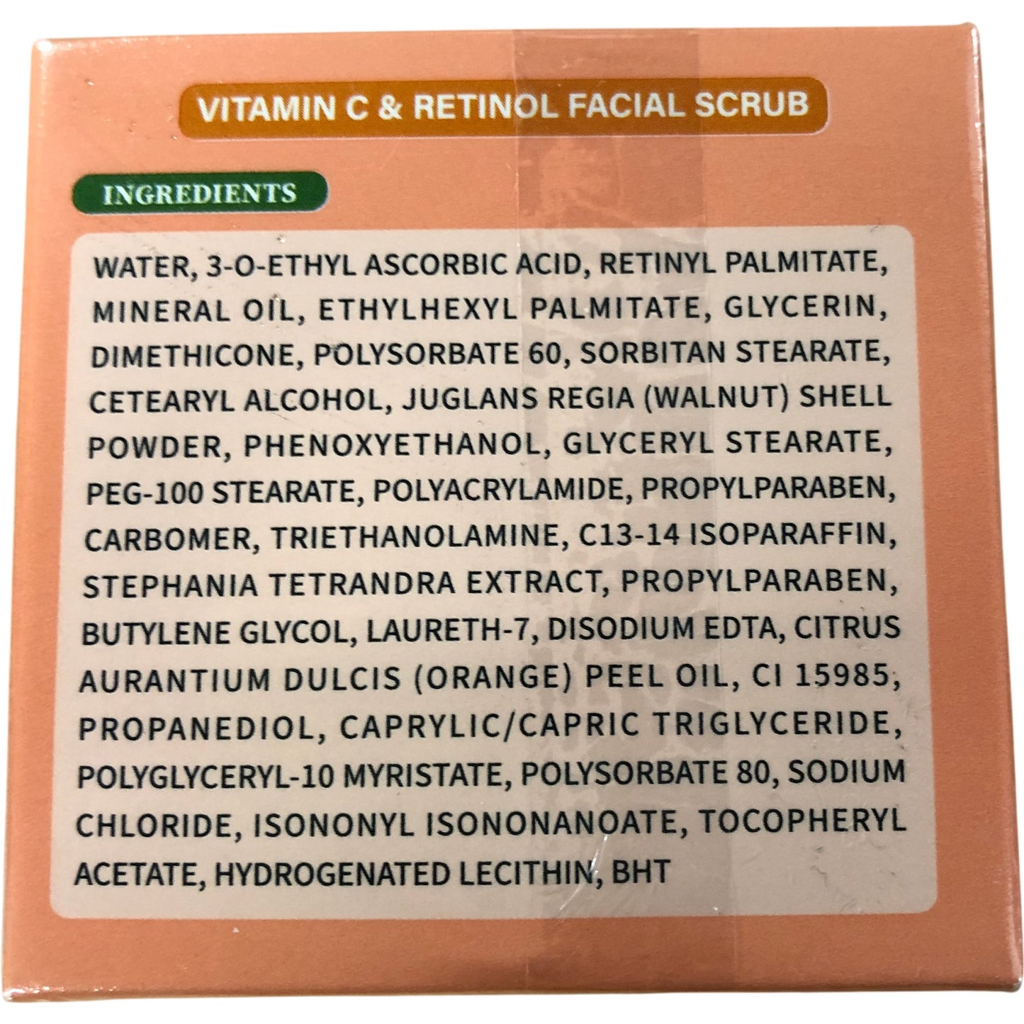 Vitamin C Retinol Facial Scrub 100g Anti Acne Anti Aging Exfoliating Cleanser