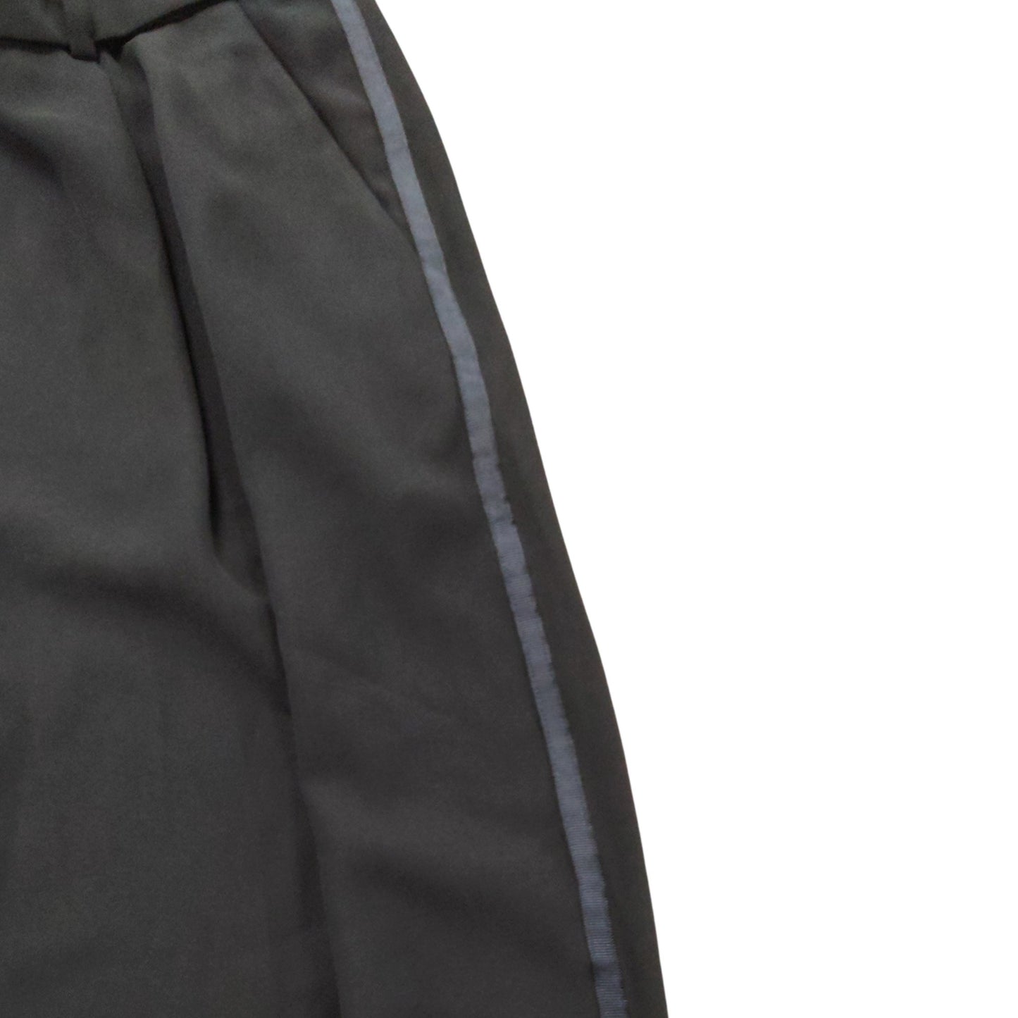 Women's Black Wide Leg Trousers Size UK8 Smart Casual Wear With Button Detail