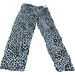 River Island High Rise Straight Trousers Girls Leopard Print Cotton 10 Years