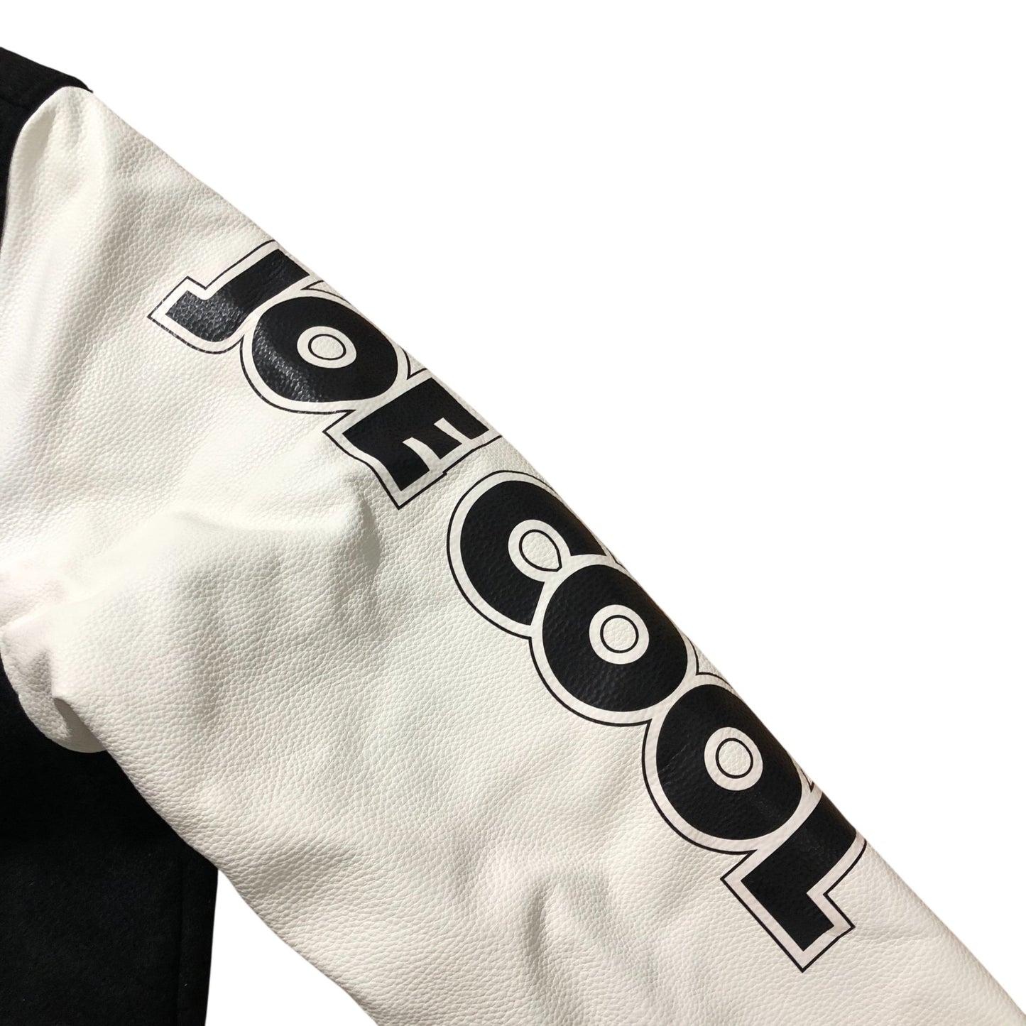 Peanuts Snoopy Varsity Jacket XL Joe Cool Black White Sleeves