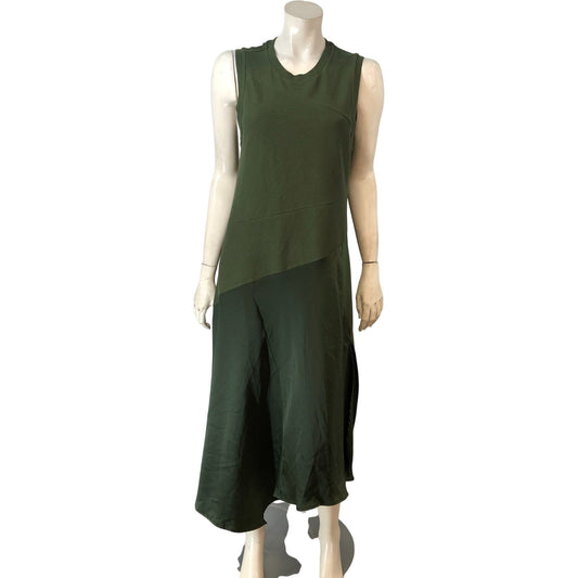 AllSaints Women's Dress UK16 Pia Satin Green Sleeveless Design Casual Style