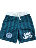 River Island Boys Shorts 5 6 Years AME SAINT Green Sporty Print Activewear