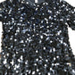 Sequin Dress UK12 Women's Short Sleeve Party Evening Wear Black