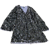 River Island Embellished Dress UK10 Women's V Neck Silver