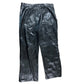 Branded Black Faux Leather Trousers XL