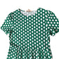Green Patterned Midi Dress Women's Short Sleeve Tencel Mix UK 6