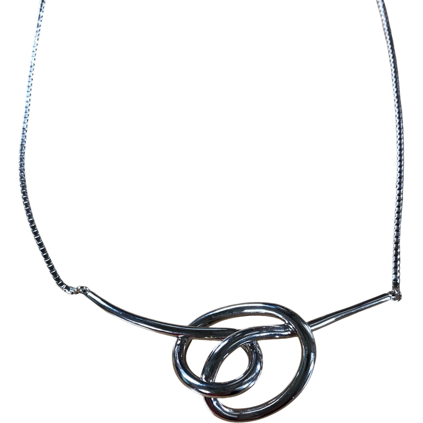 Fiorelli Sterling Silver Large Knot Necklace