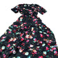 Baukjen Floral Maxi Dress UK10 Women's Black 100 Viscose Ruffle Design