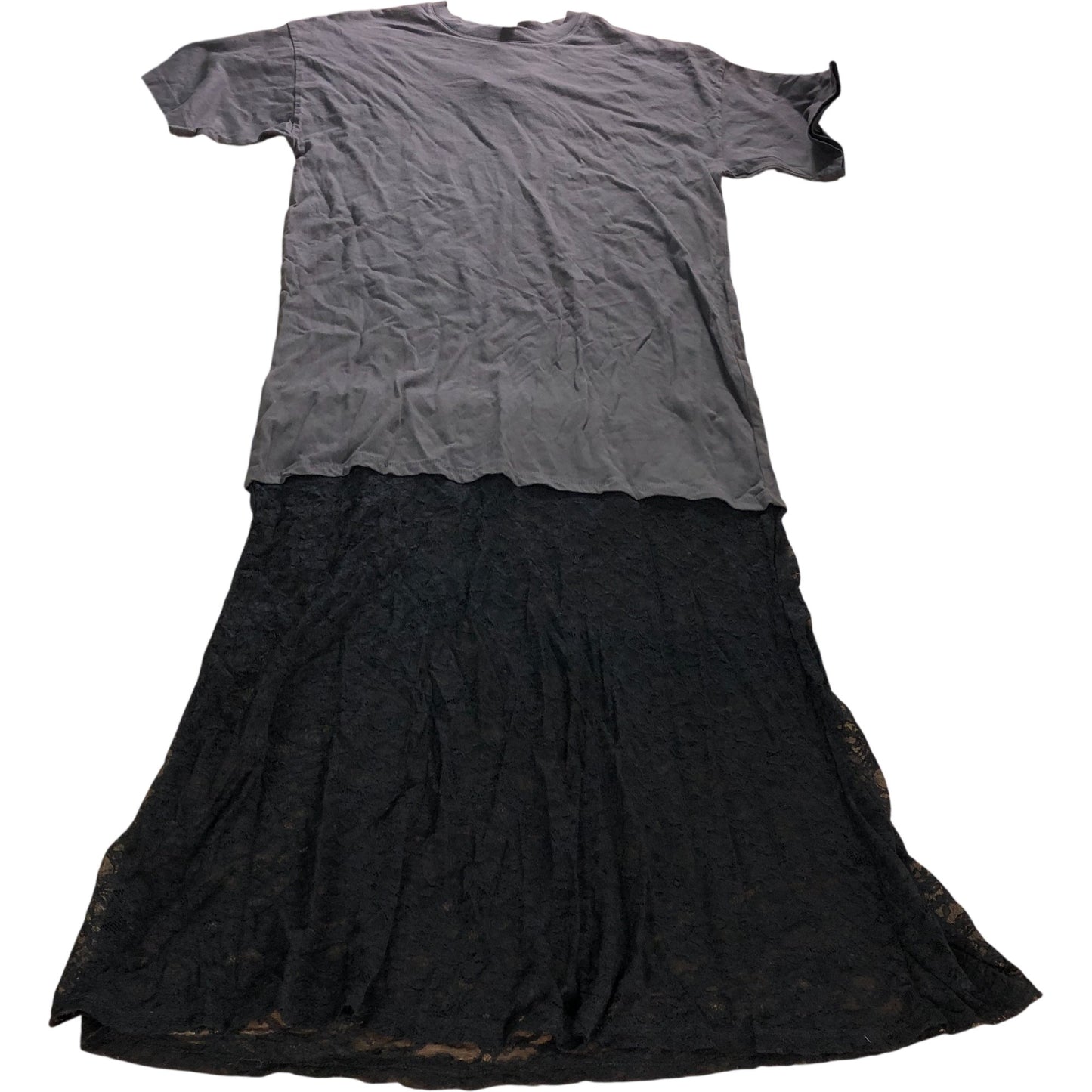 River Island Lace Hem T-Shirt Midi Dress UK XS Women's Layered