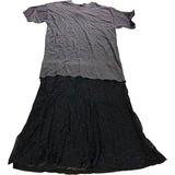 River Island Lace Hem T-Shirt Midi Dress UK XS Women's Layered