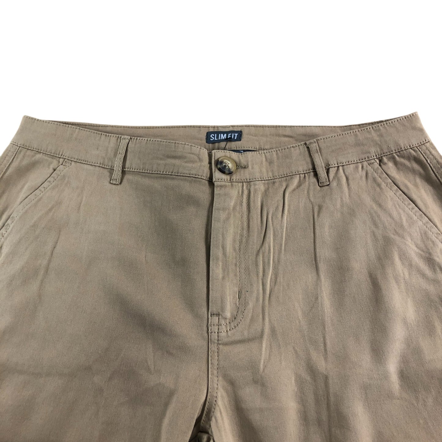 Fluid Slim Fit Shorts Men's Casual Chino Short Trousers Beige Medium