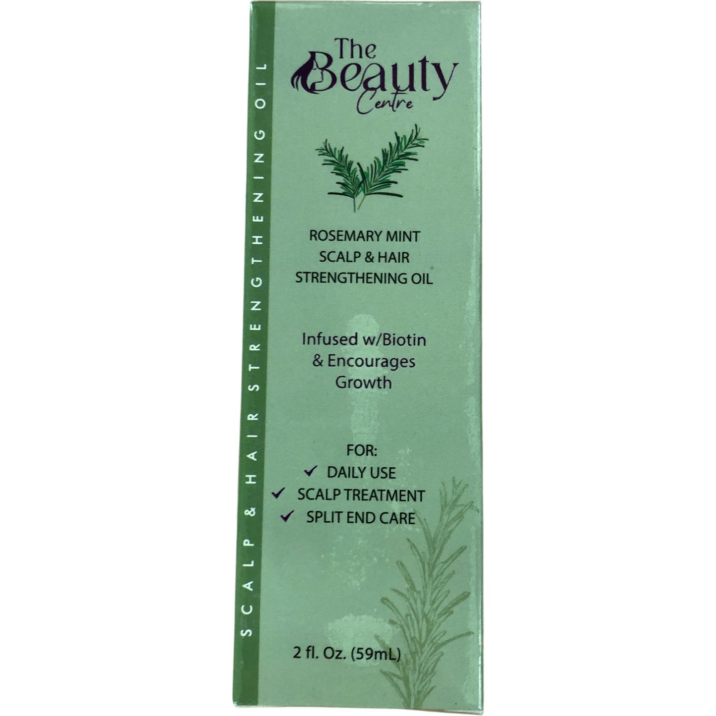 THE BEAUTY CENTRE Rosemary Mint Scalp & Hair Strengthening Oil 2oz Daily Use