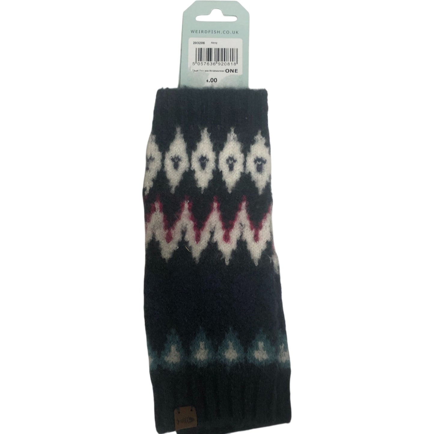 Weird Fish Shutt Fair Isle Wristwarmer Navy New One Size Warm Accessory