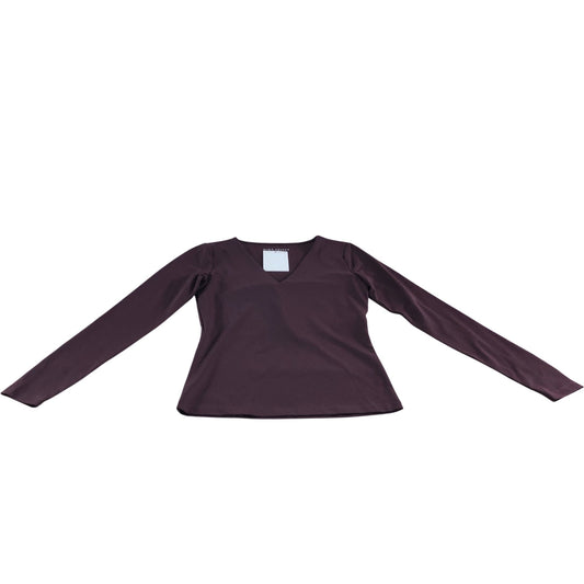Branded Burgundy V Neck Layering Top - Size 6