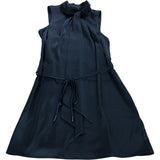 River Island Black Belted Sleeveless Dress UK12 Women's