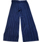 River Island Wide Leg Pleated Trousers Navy