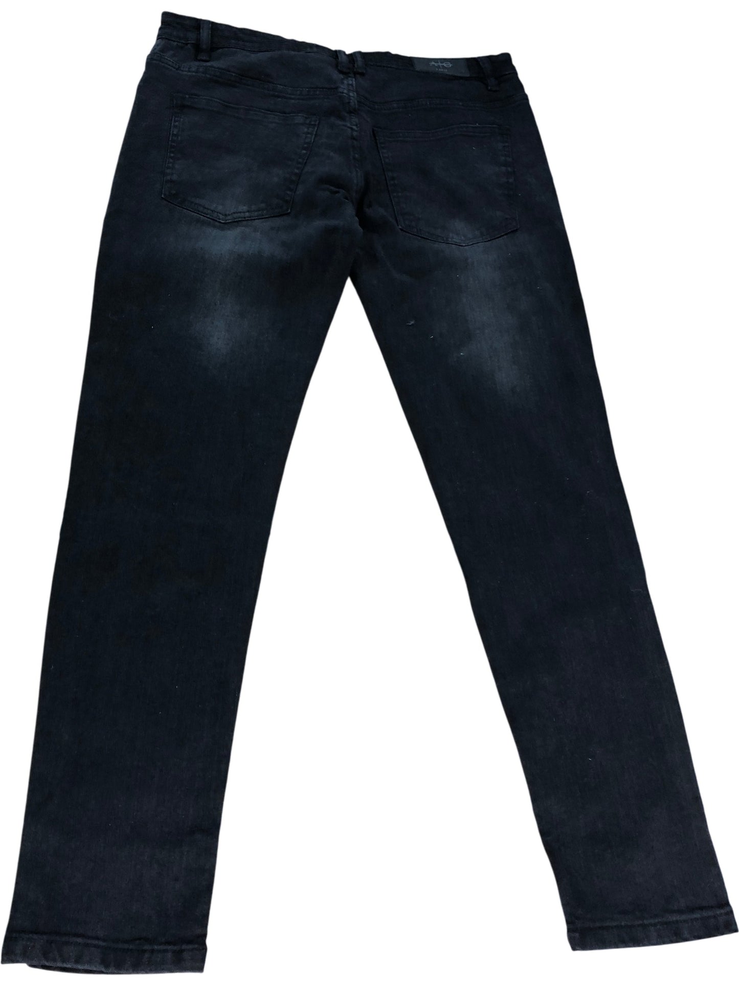 AVANT-GARDE Staple Jeans 36W 30L Men's Black Slim Fit Stretch Denim