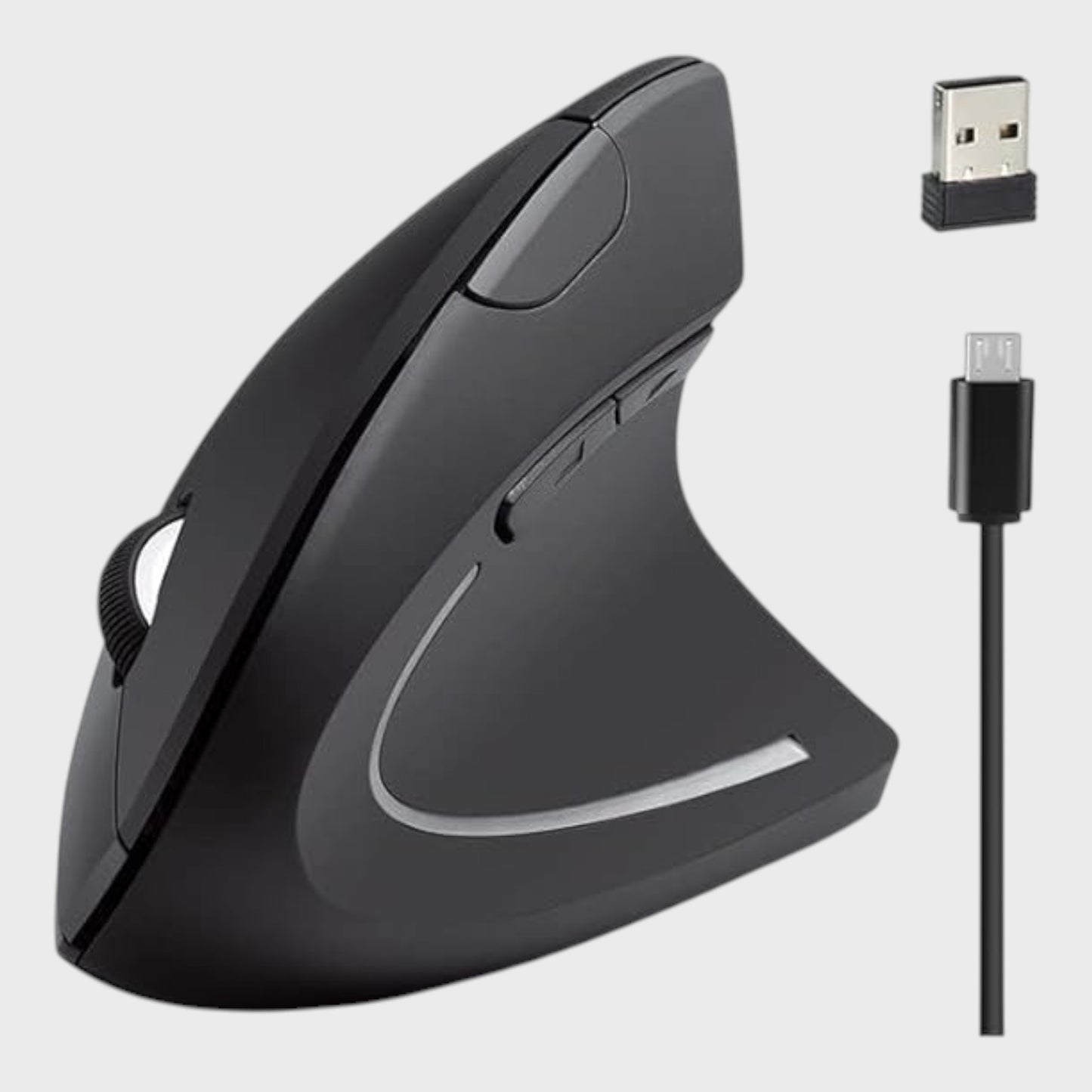 Ergonomic Black Wireless Mouse