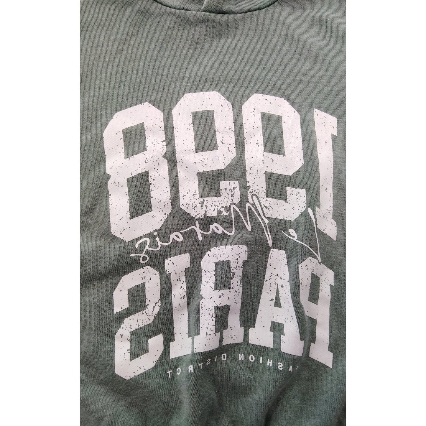 River Island 1998 Paris Hoodie UK5-6 Years Boys Casual Sweatshirt Green