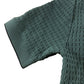 River Island Mens Polo Shirt S Short Sleeve Zip Up Green Textured