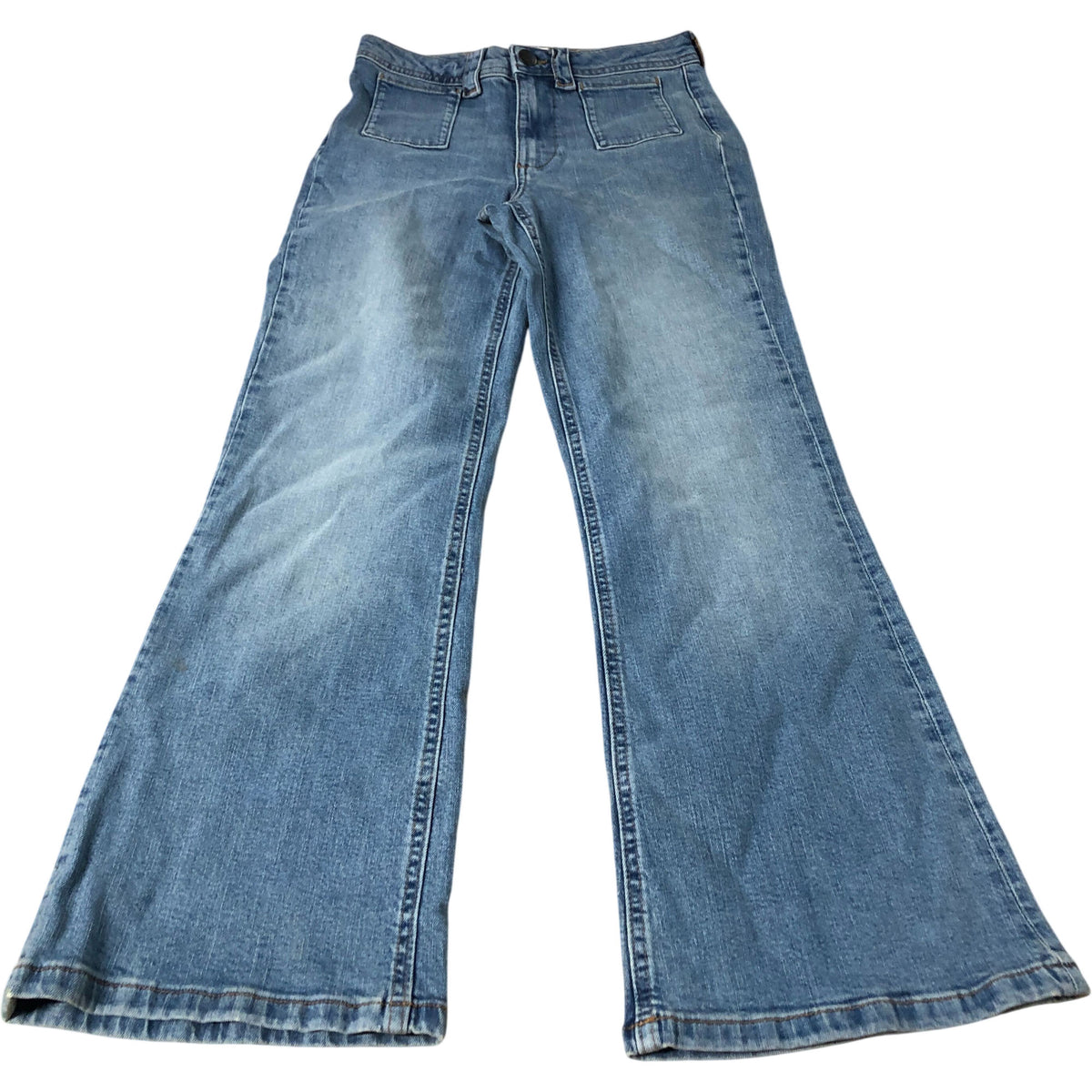 River Island Relaxed  Flared Jeans Women's Light Blue Denim Casual UK8