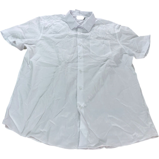White Short Sleeve Shirt Size 17.5 Men's