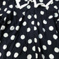 Baukjen Black Polka Dot Blouse Size UK16 Women's Ruffled Collar Eco Viscose
