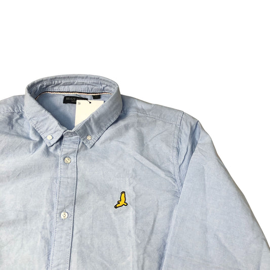 Brave Soul Casual Shirt Light Blue Long Sleeve Size XL