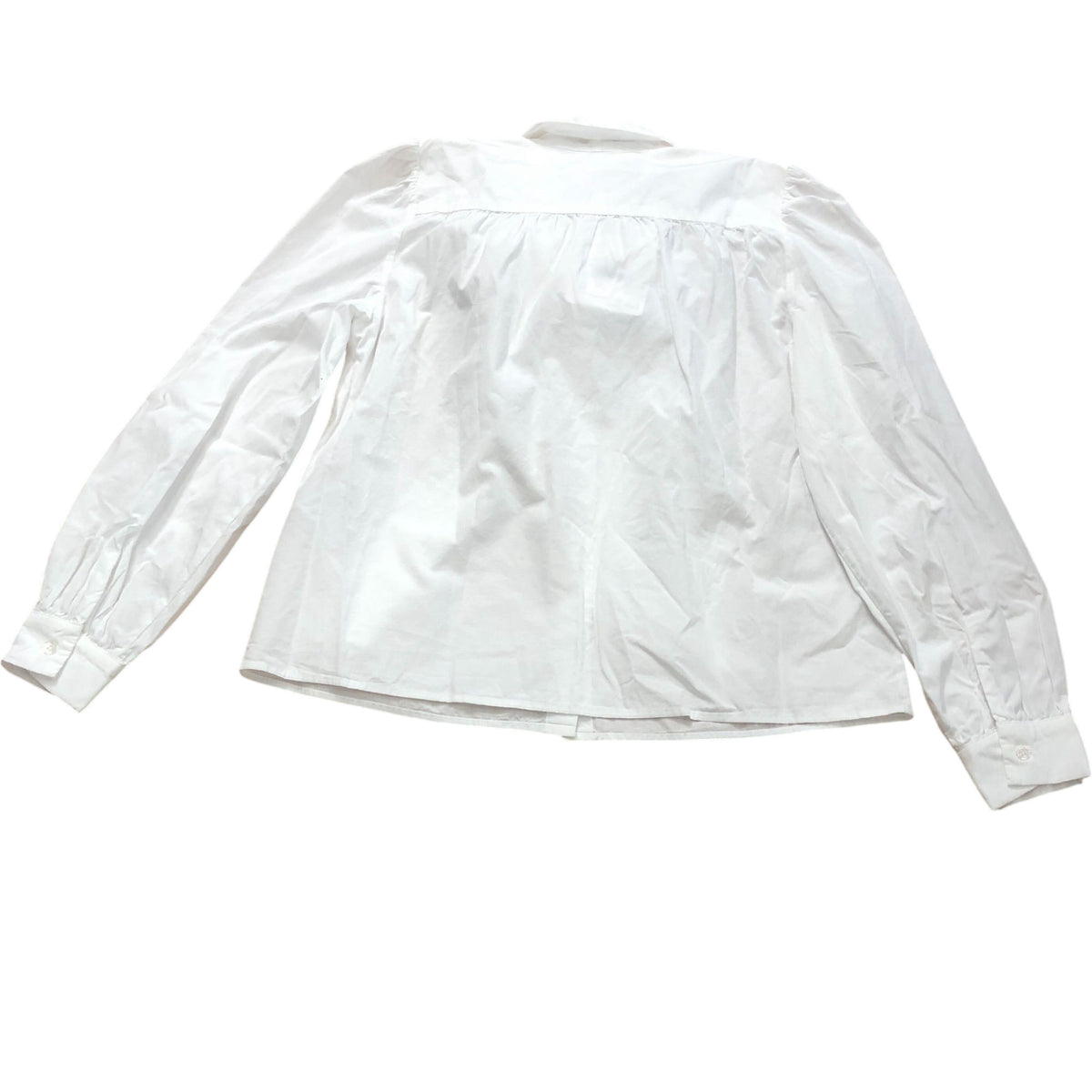 Baukjen Araya Organic Cotton Bow Neck Blouse Pure White Size 12