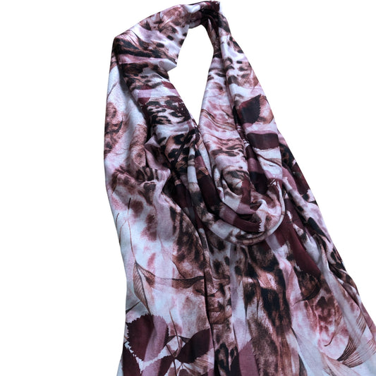 Boohoo Pink Animal Print Halterneck Maxi Dress - Size 18