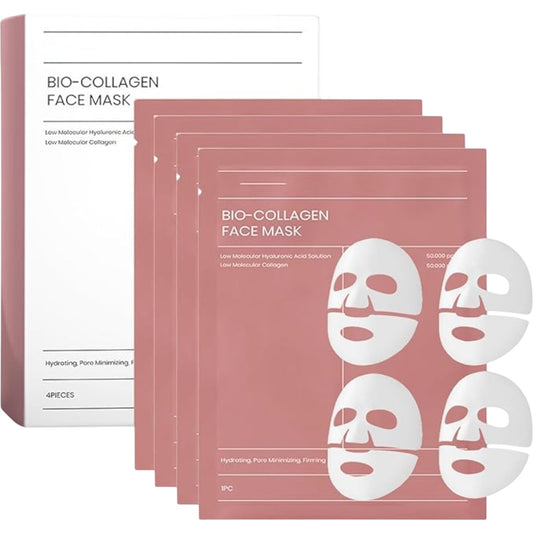 BIO-COLLAGEN Face Mask 8 Pieces Hydrating Pore Minimizing Firming Treatment