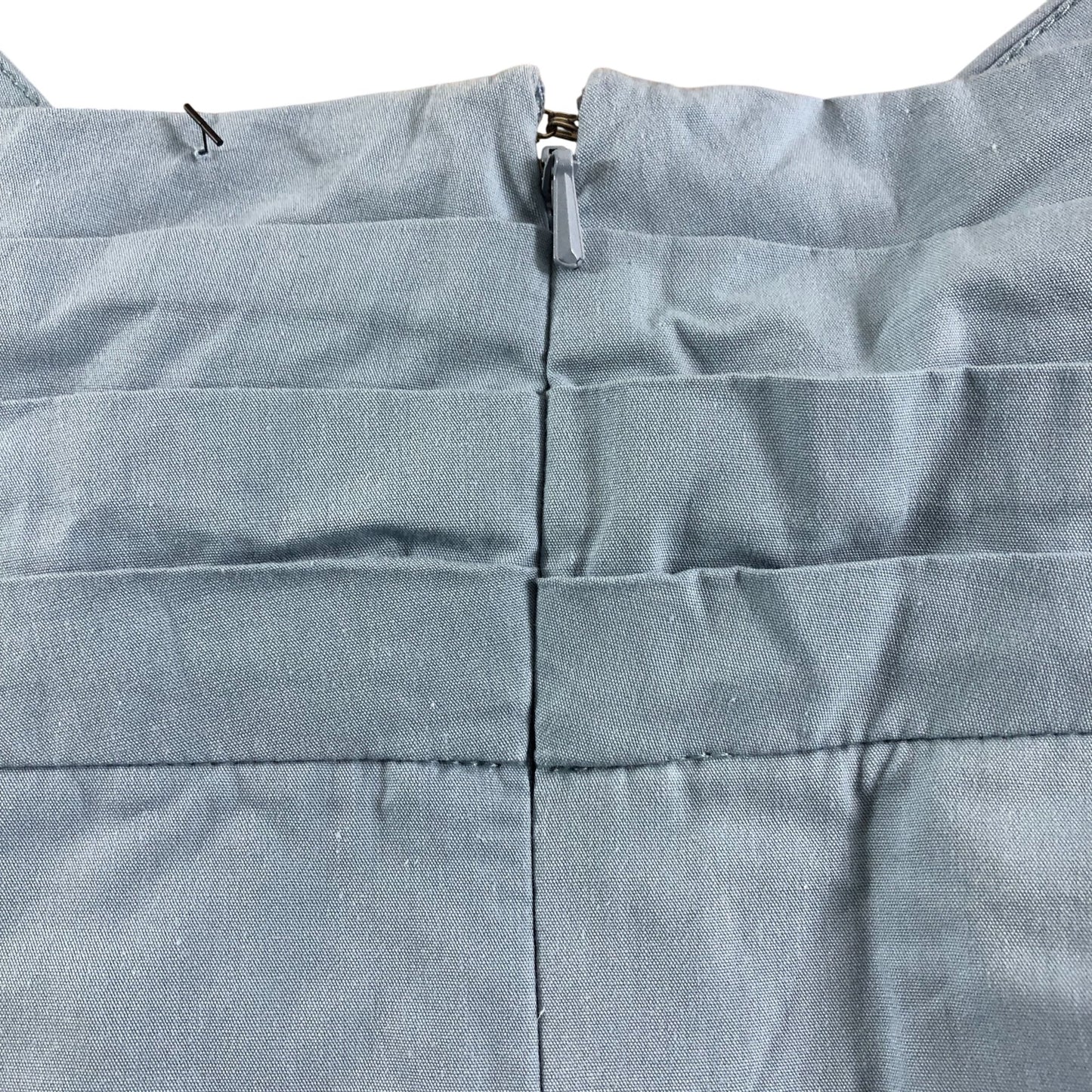 River Island Women's Pleated Top Size UK18 Light Blue 100 Cotton Sleeveless