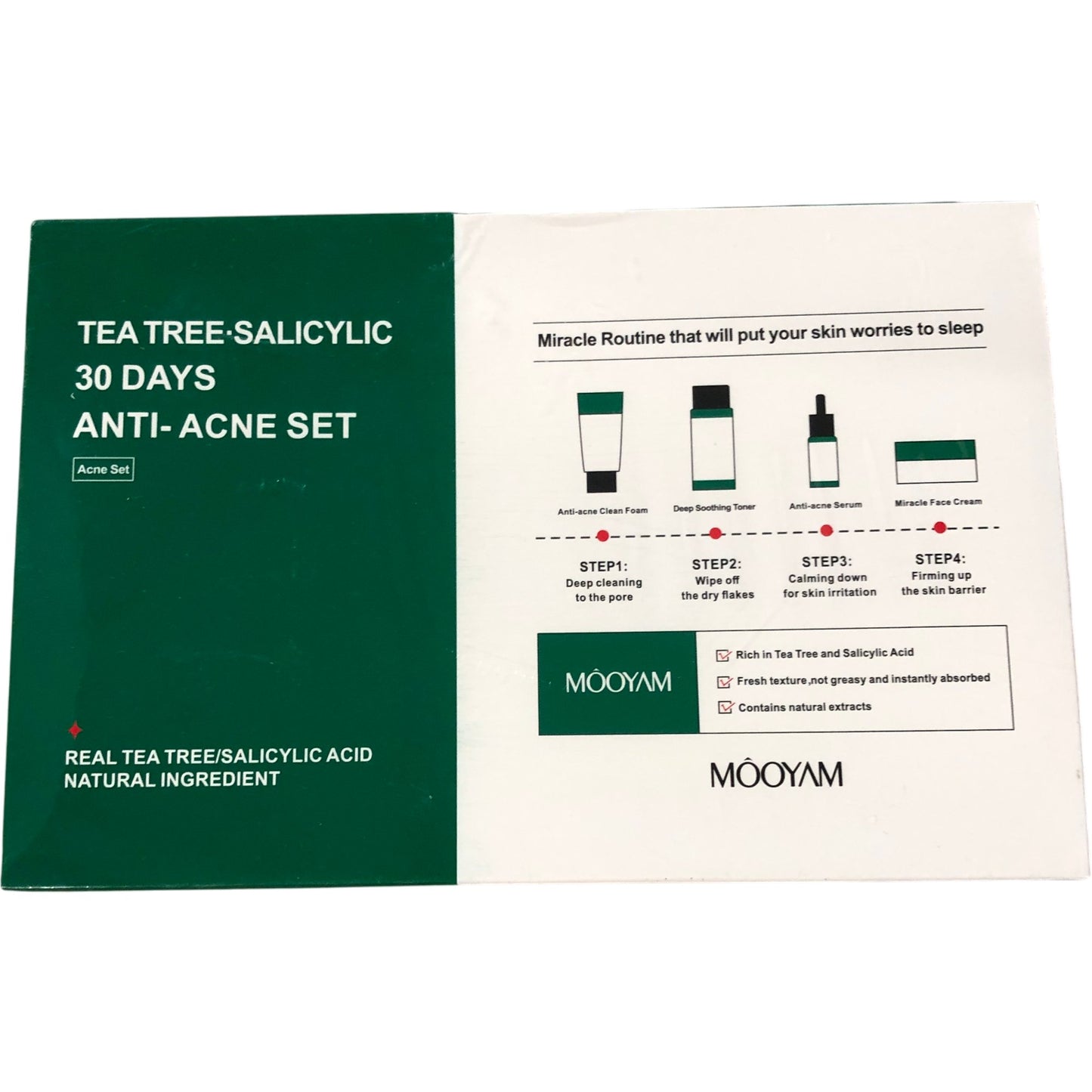 MOOYAM Tea Tree Salicylic 30 Days Anti Acne Set Natural Ingredients