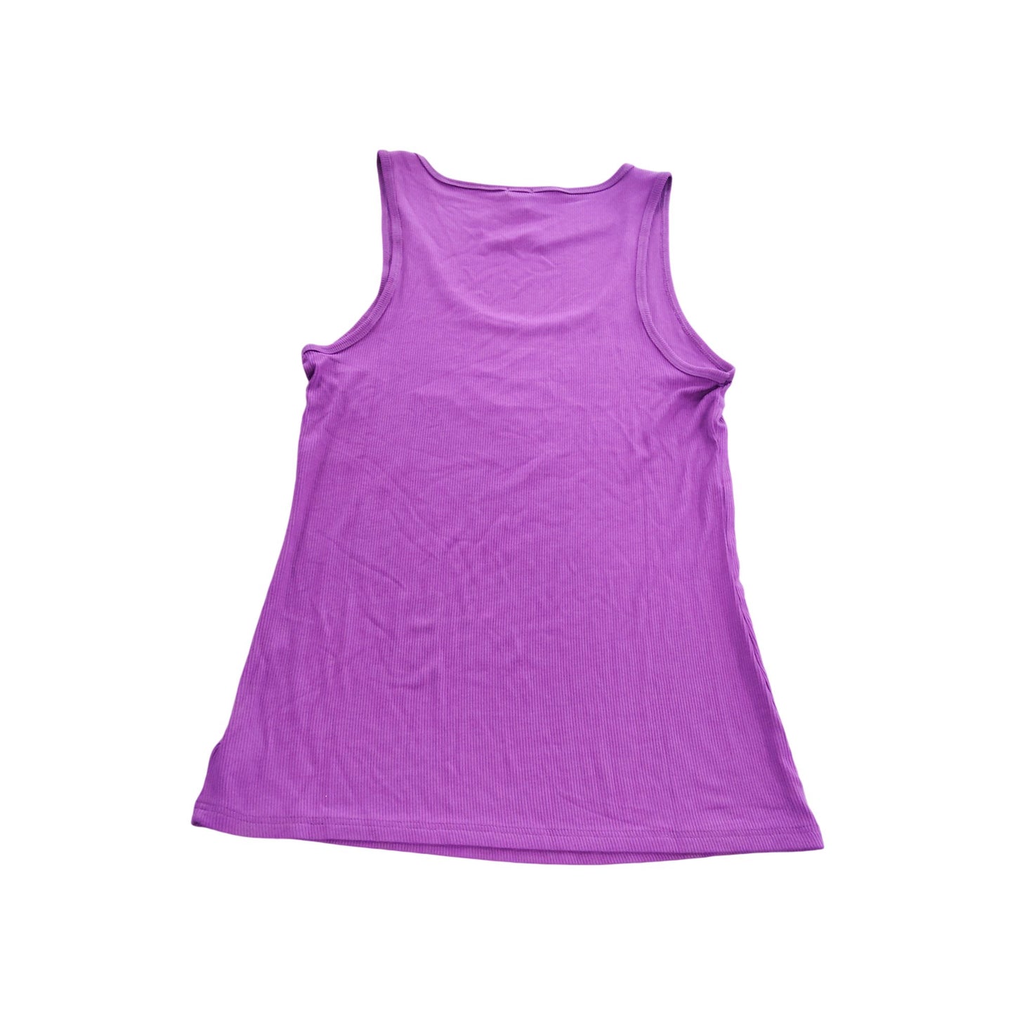 River Island UK14 Women's Purple Ribbed Tank Top Sleeveless Casual Wear