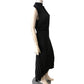 AllSaints Women's Pleated Black Midi Dress Size UK10 Elegant Sleeveless